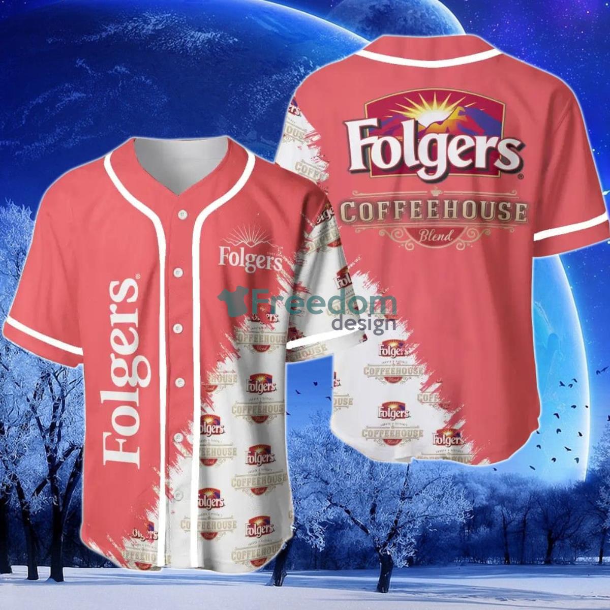 Folgers Baseball Jersey - Freedomdesign
