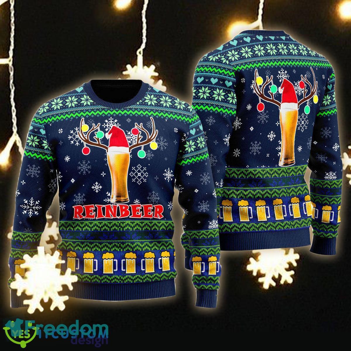 Funny Crown Royal Ugly Christmas Sweater Navy