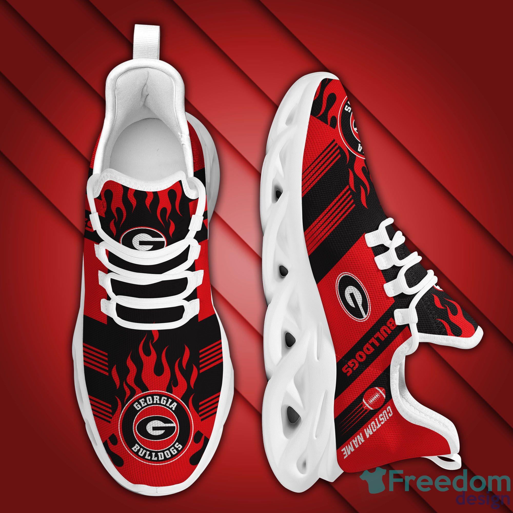 Personalized Name NFL Cleveland Browns Flame Logo Max Soul Shoes Gift Fans  - Freedomdesign