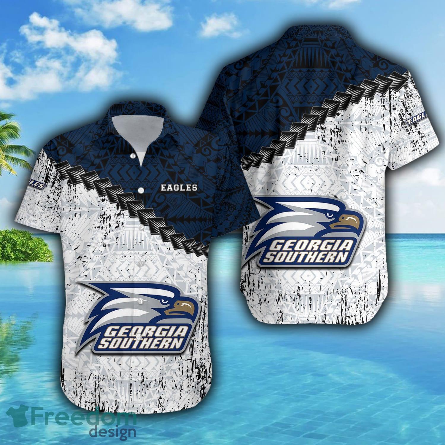 Ncaa Georgia Southern Eagles Grunge Polynesian Tattoo Trendy Hawaiian Shirt  Aloha Shirt - Trendy Aloha