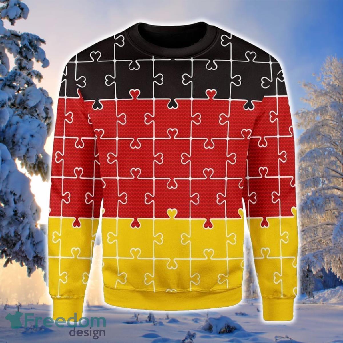 German Autism 3D Sweater Ugly Christmas Sweater For Men Women Product Photo 1