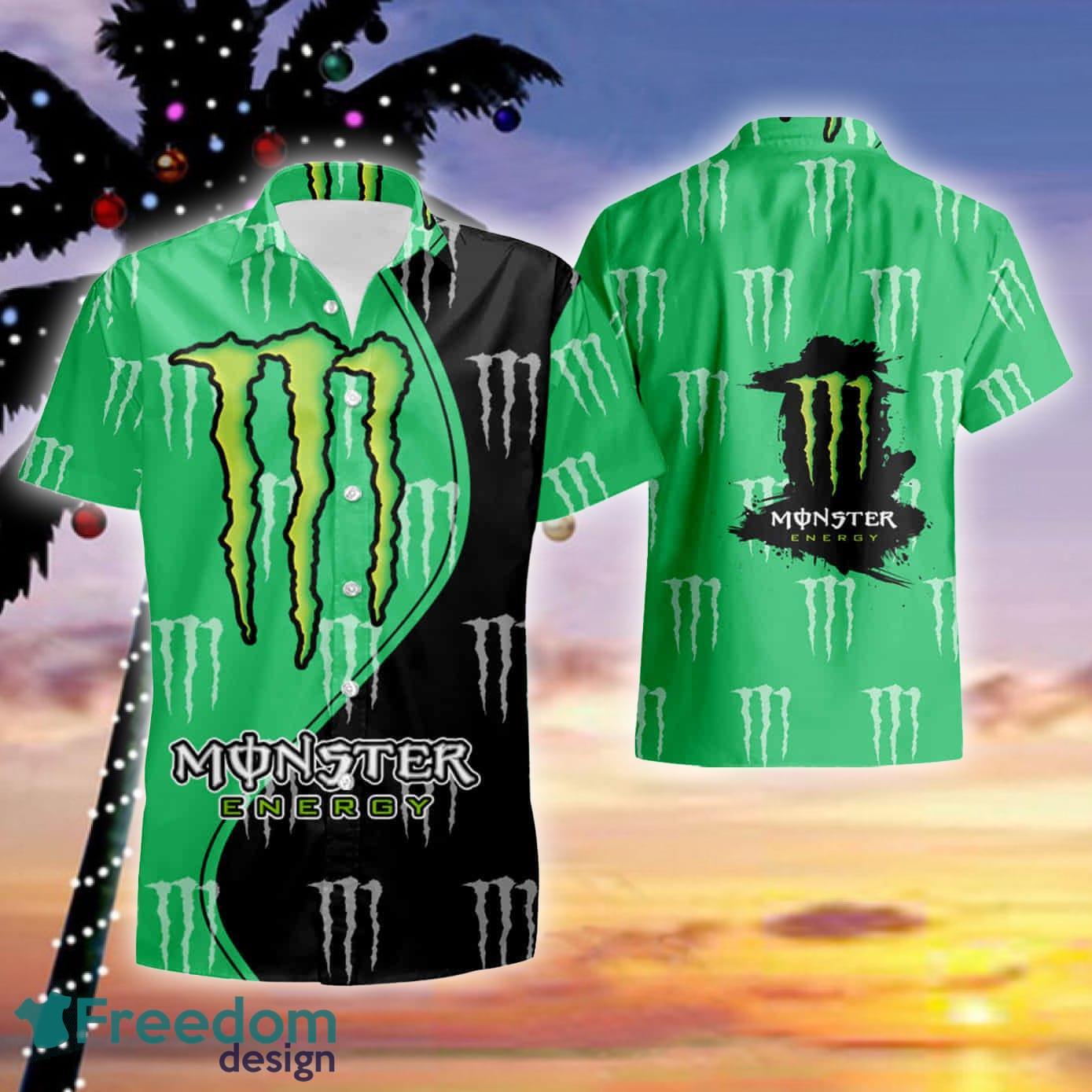 Getty Hot Monster Energy Vintage Cotton Mens Hawaiian Shirt And
