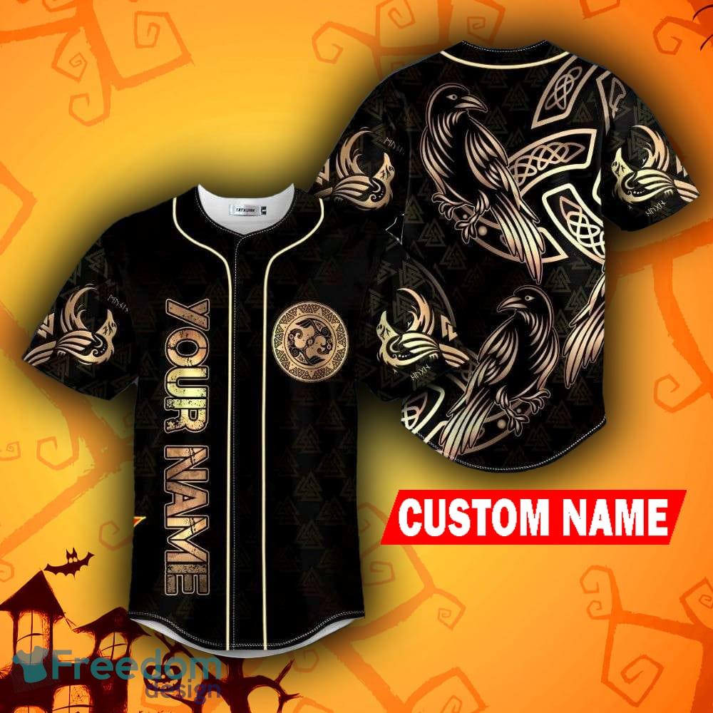 Custom Name Odin Viking Dragon Twins Tattoo Baseball Jersey For Men And  Women Gift Halloween - Banantees