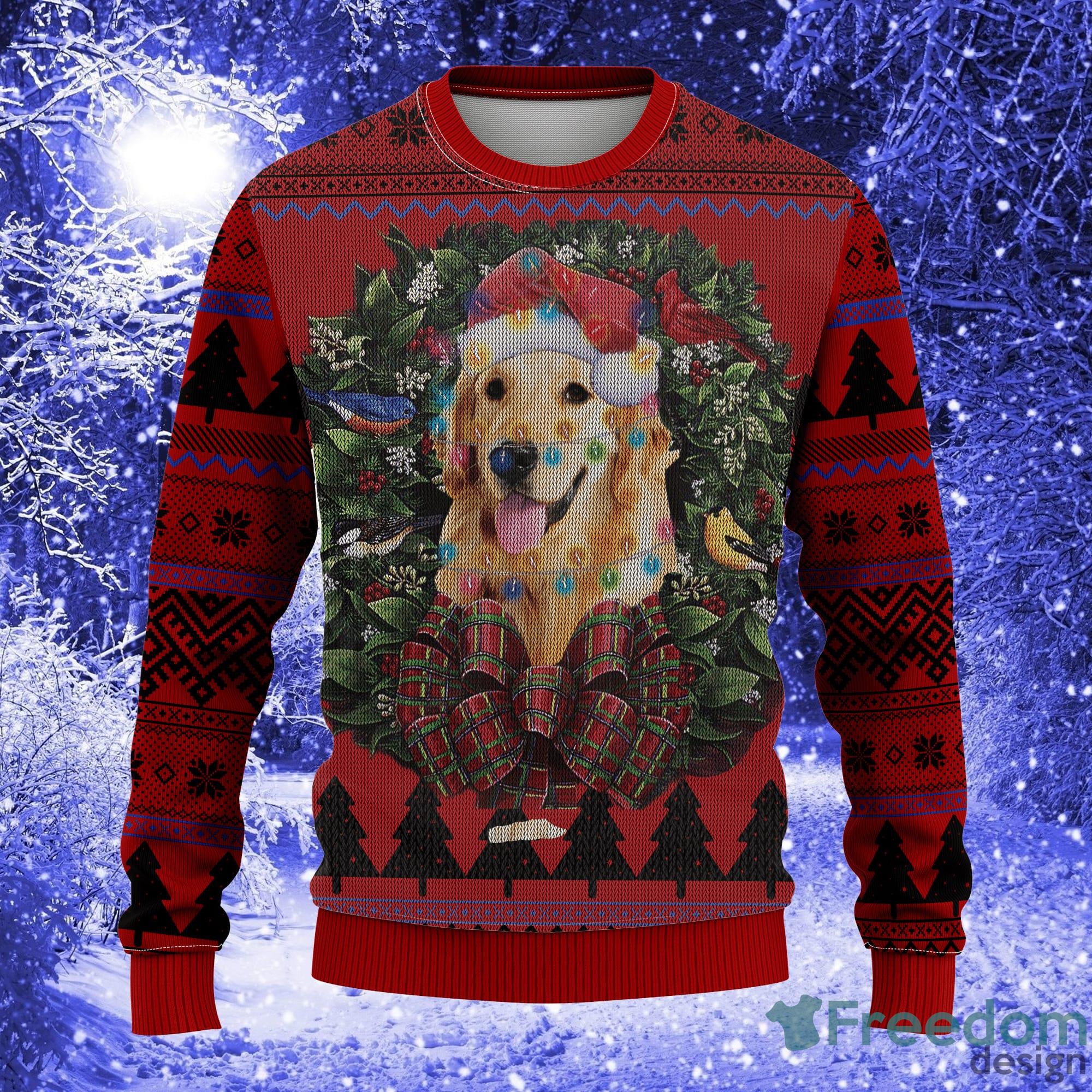 Golden Retriever Mc Thanksgiving Women Mens Ugly Christmas Sweater - Golden Retriever Mc Ugly Christmas Sweater Thanksgiving Gift_1