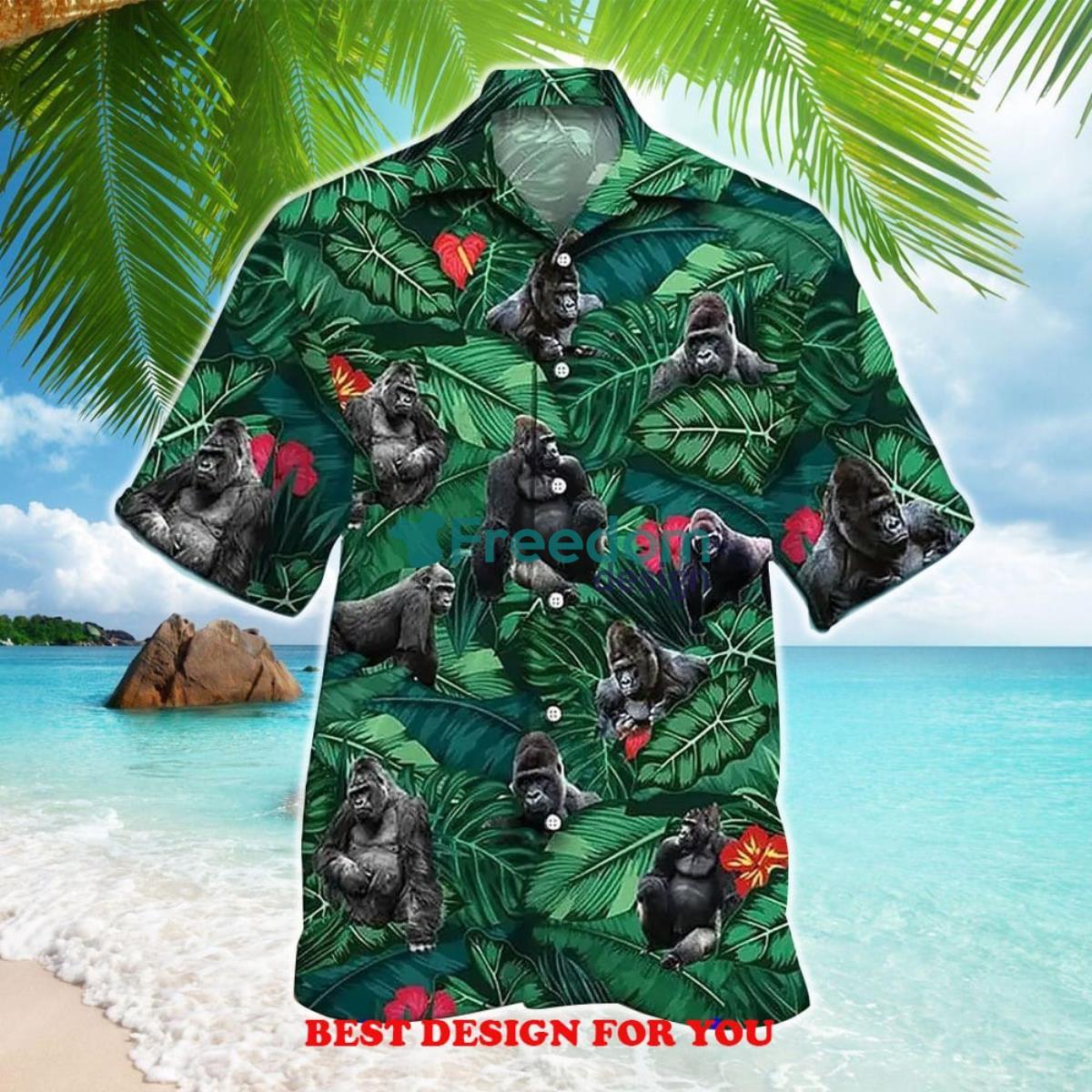 Gorilla Lovers Gift Print Over 3D Hawaiian Shirt Product Photo 1