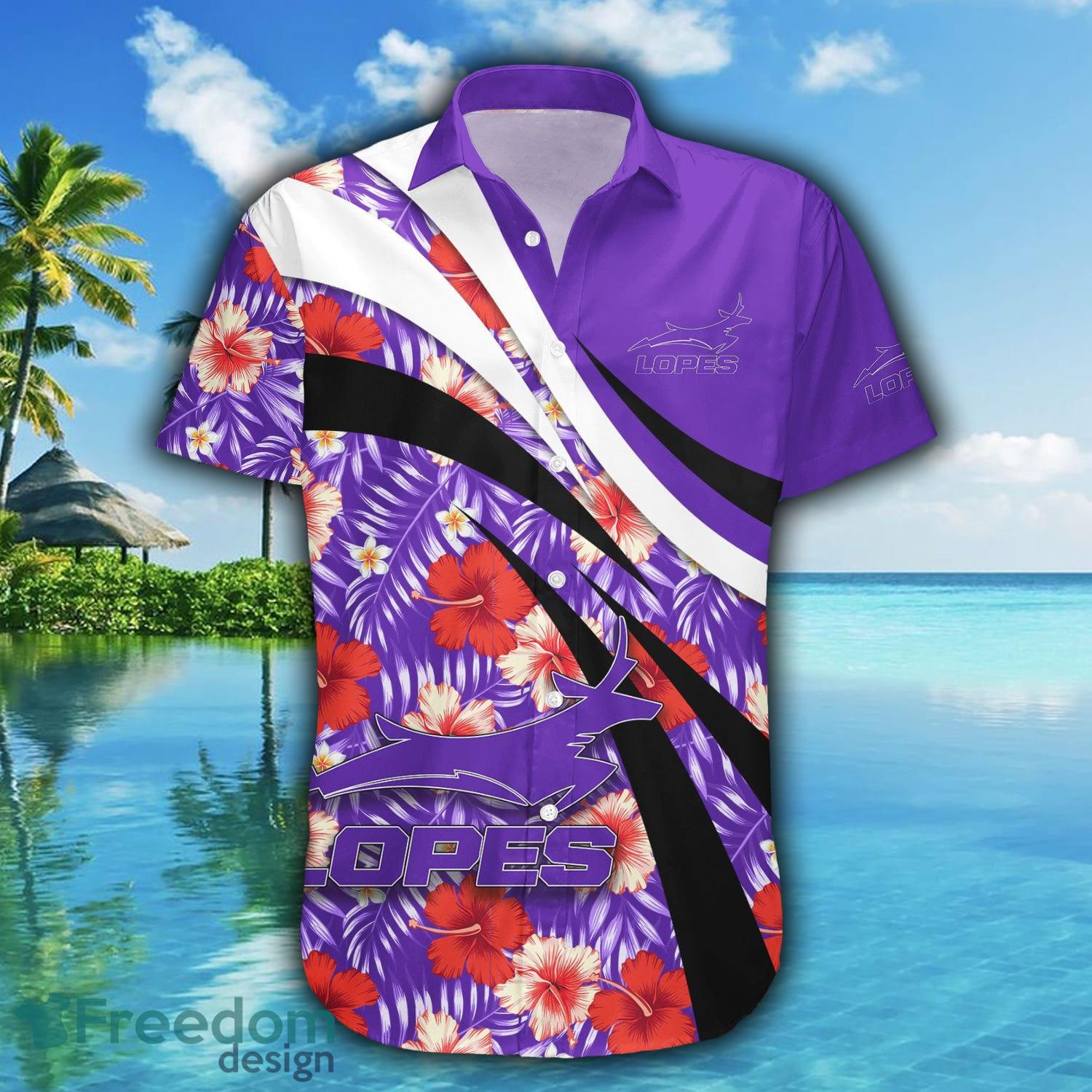 Purple Hibiscus Hawaiian Shirt And Short Set Gift Men Women - Freedomdesign