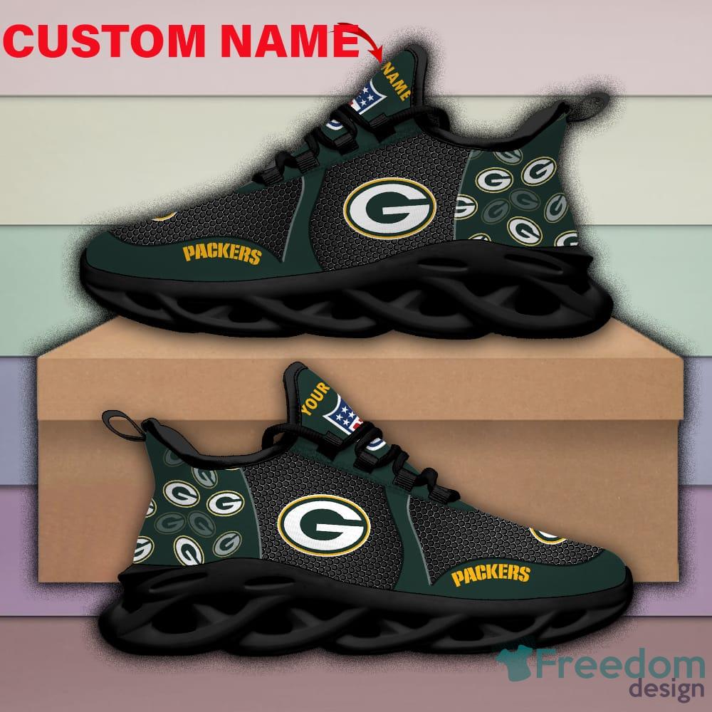 Green Bay Packers Drip Logo NFL Max Soul Shoes Custom Name For Men And  Women Running Sneakers - Freedomdesign