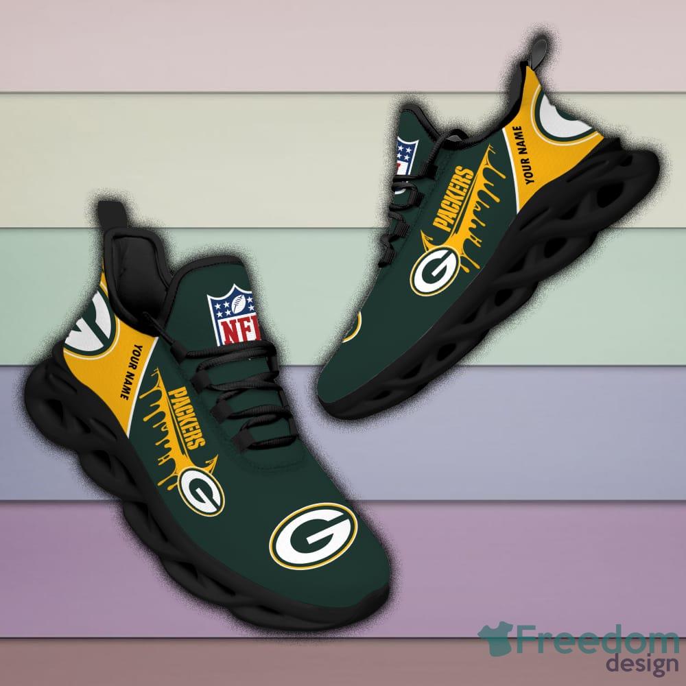 Custom Name Green Bay Packers NFL Max Soul Shoes