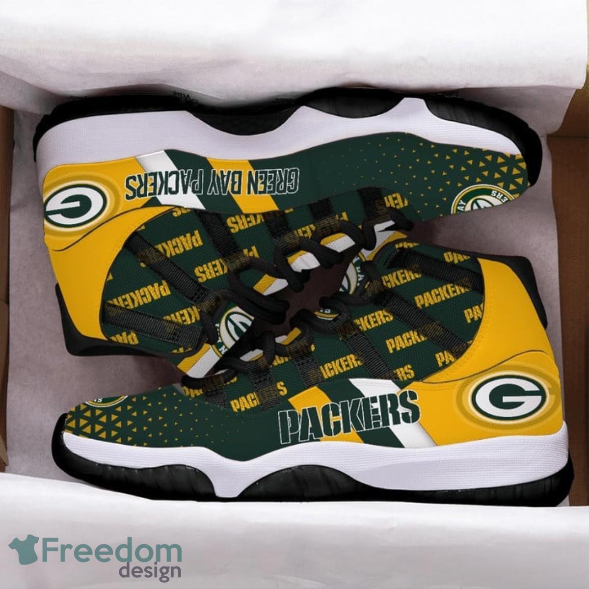 Green Bay Packers Air Jordan Sneaker Shoes - Freedomdesign