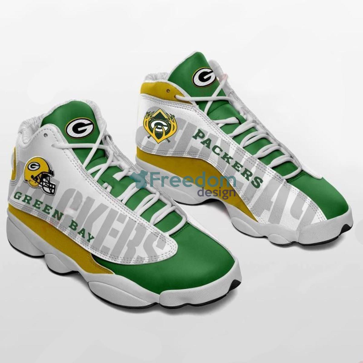 Green Bay Packers Football Team Air Jordan 13 Shoes For Fan Product Photo 1