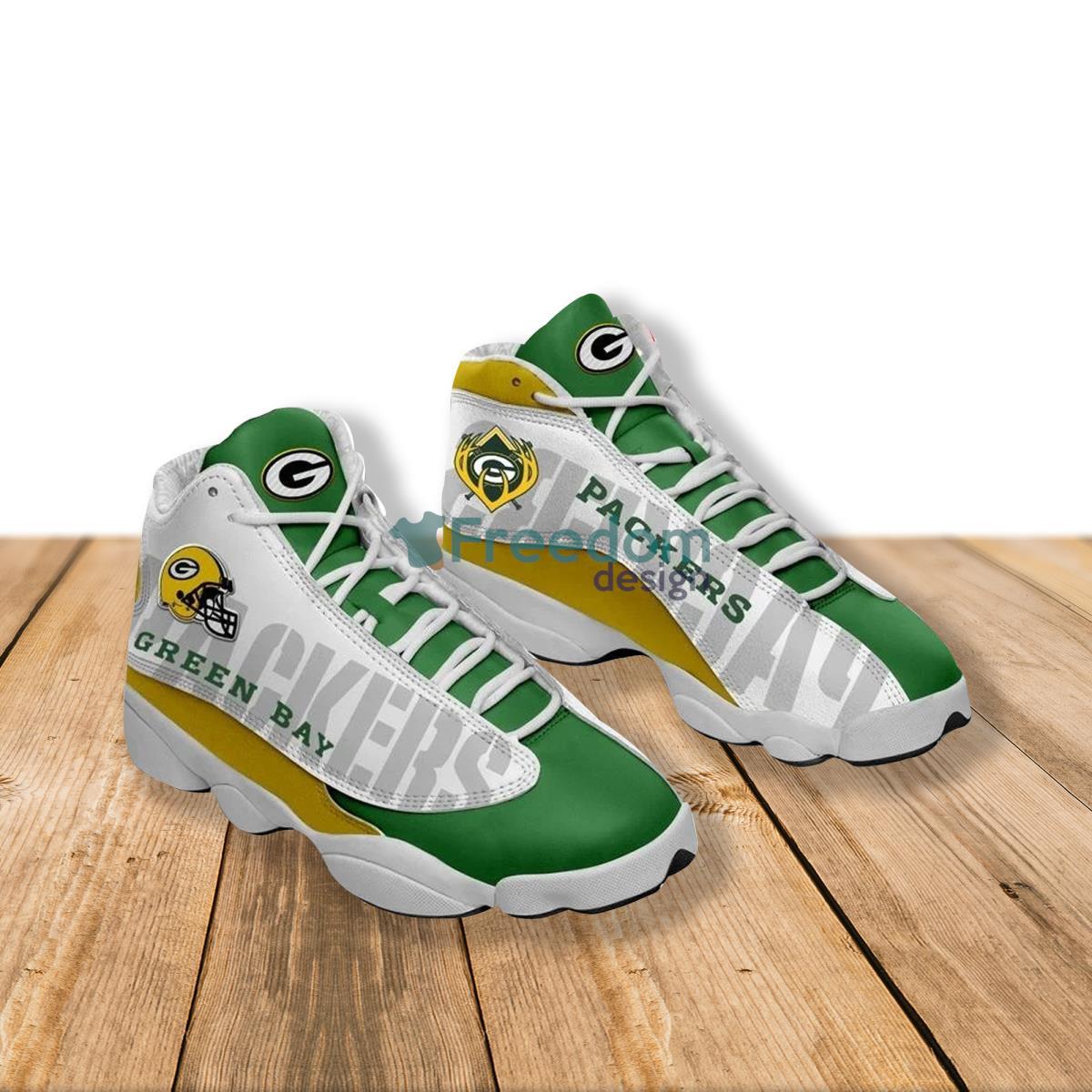 Green Bay Packers Football Team Air Jordan 13 Shoes Product Photo 1