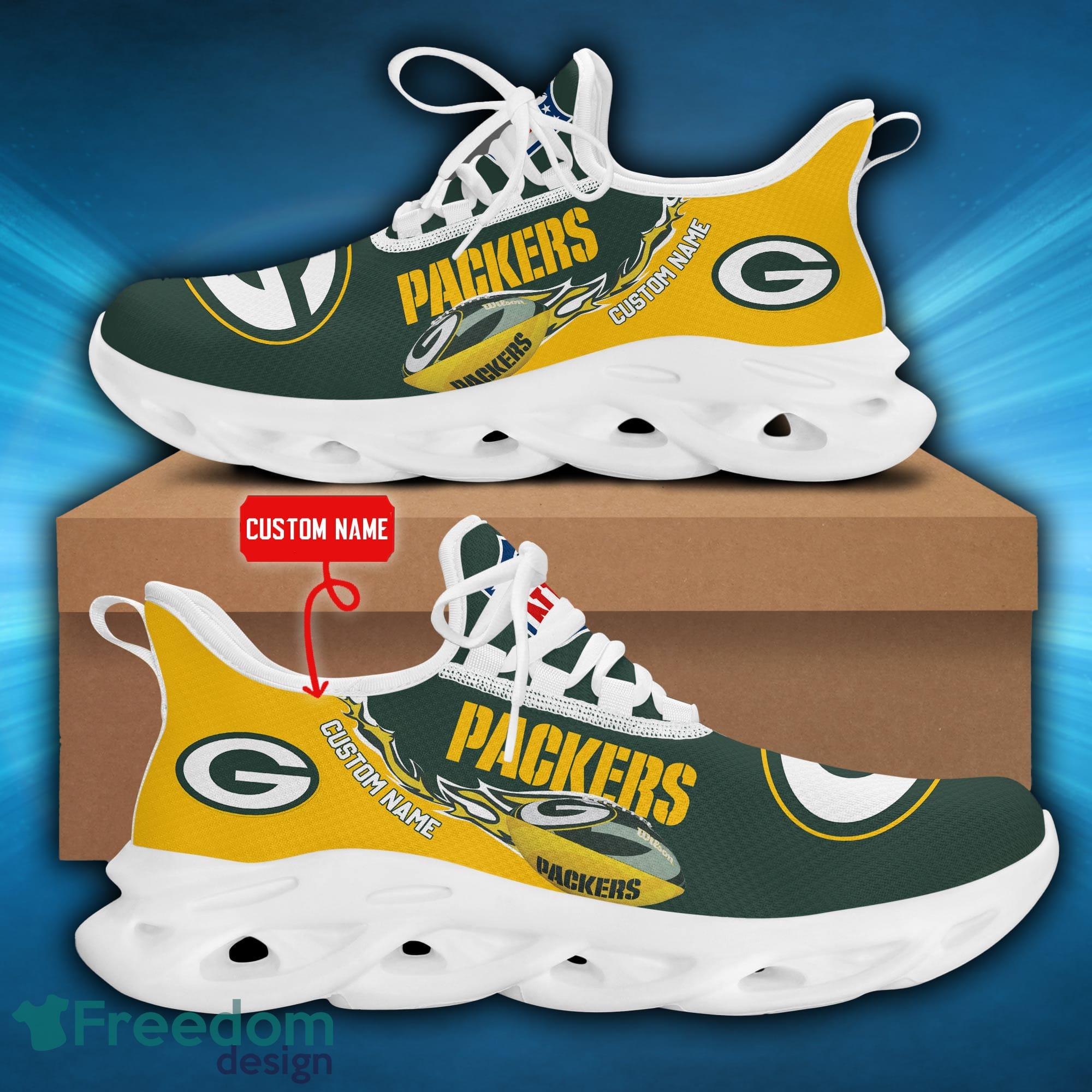 Green Bay Packers NFL Collection Max Soul Shoes Personalized Name Chunky  Sneakers For Men Women - Freedomdesign