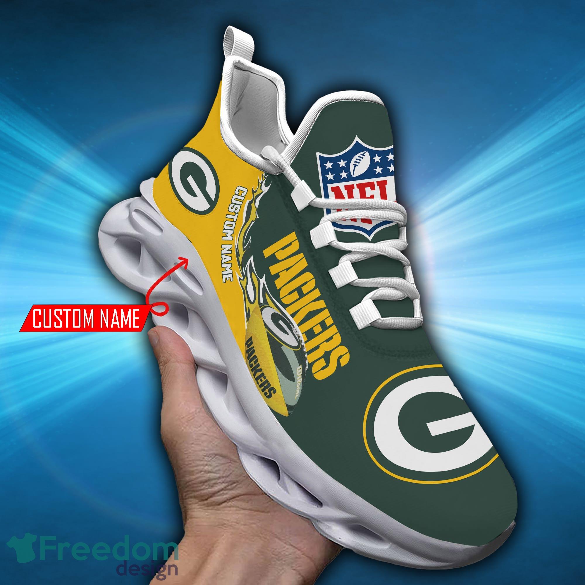 Green Bay Packers NFL Collection Max Soul Shoes Personalized Name