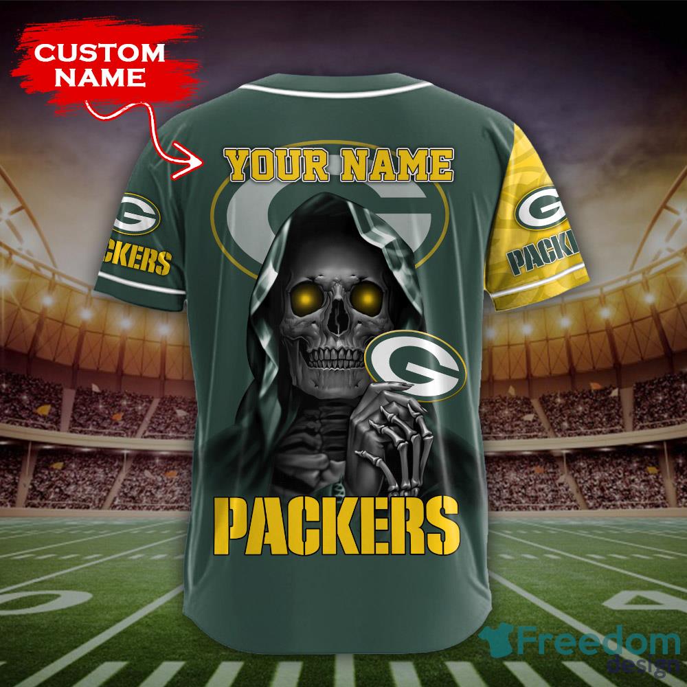 Green Bay Packers Custom Name Baseball Jersey NFL Shirt Best Gift For Fans