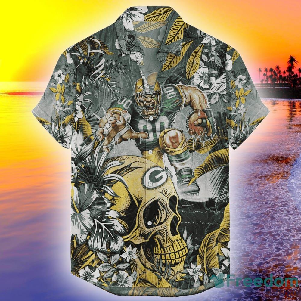 Green Bay Packers Tropical Skull NFL Design 8 Beach Hawaiian Shirt Men And  Women For Fans Gift - Freedomdesign