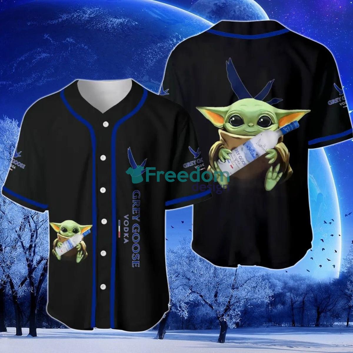 Grey Goose Vodka Baby Yoda Baseball Jersey Product Photo 1