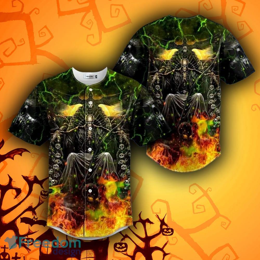  Custom Sports Baseball Jersey Grim Reaper Ghost Rider