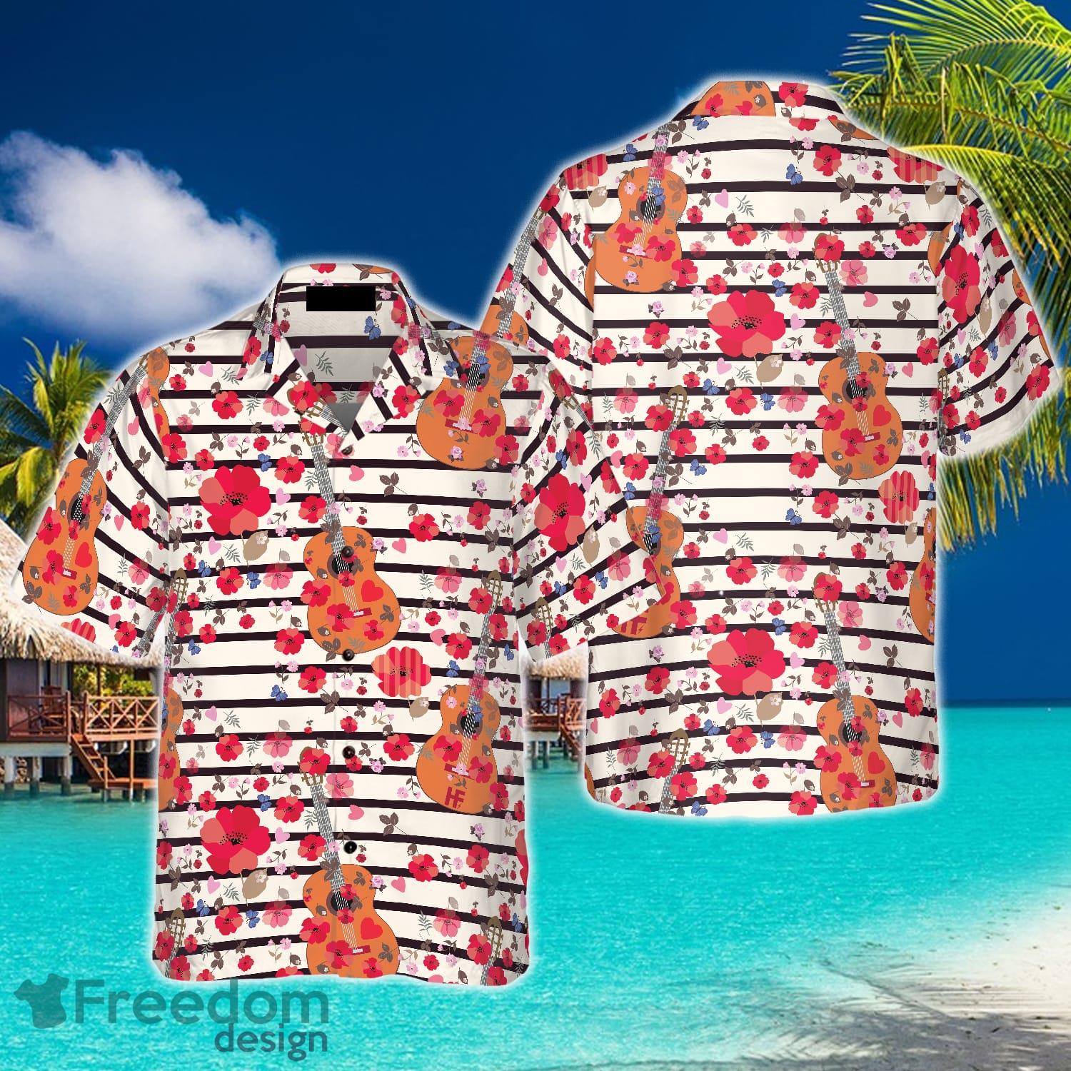 Plants & Flowers Pattern Aloha Hawaiian Shirt - Red