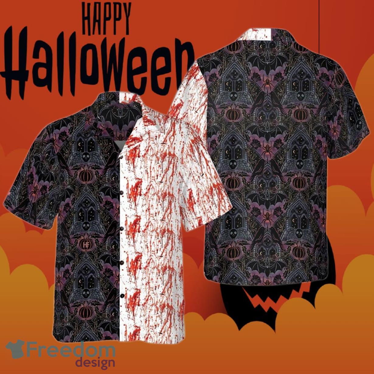 Halloween Blood Gothic Hawaiian Shirt Horror Halloween Gifts For Adults Product Photo 1