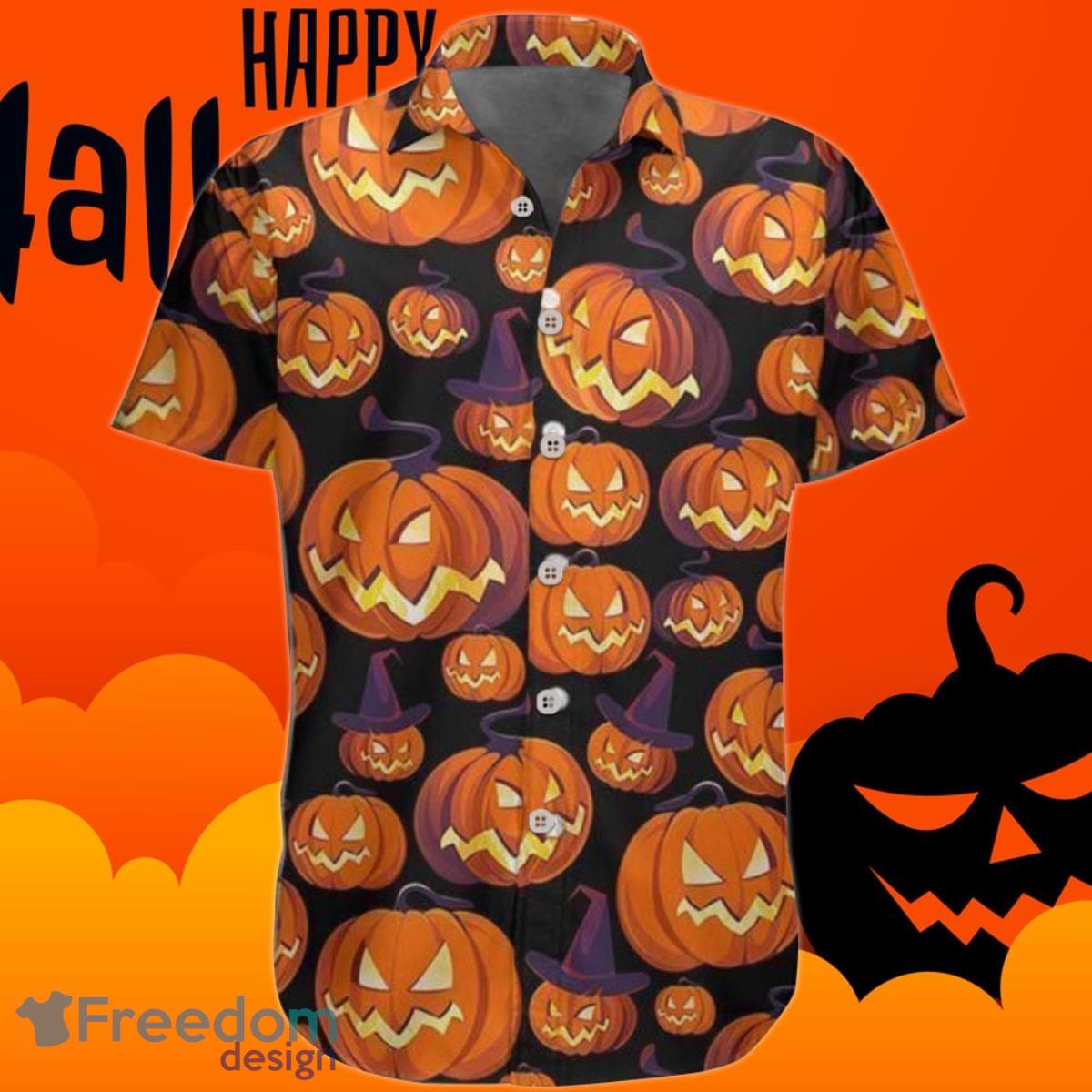 Halloween Hawaiian Shirt Halloween Pumpkin Aloha Shirt Mens Womens Gift Product Photo 1