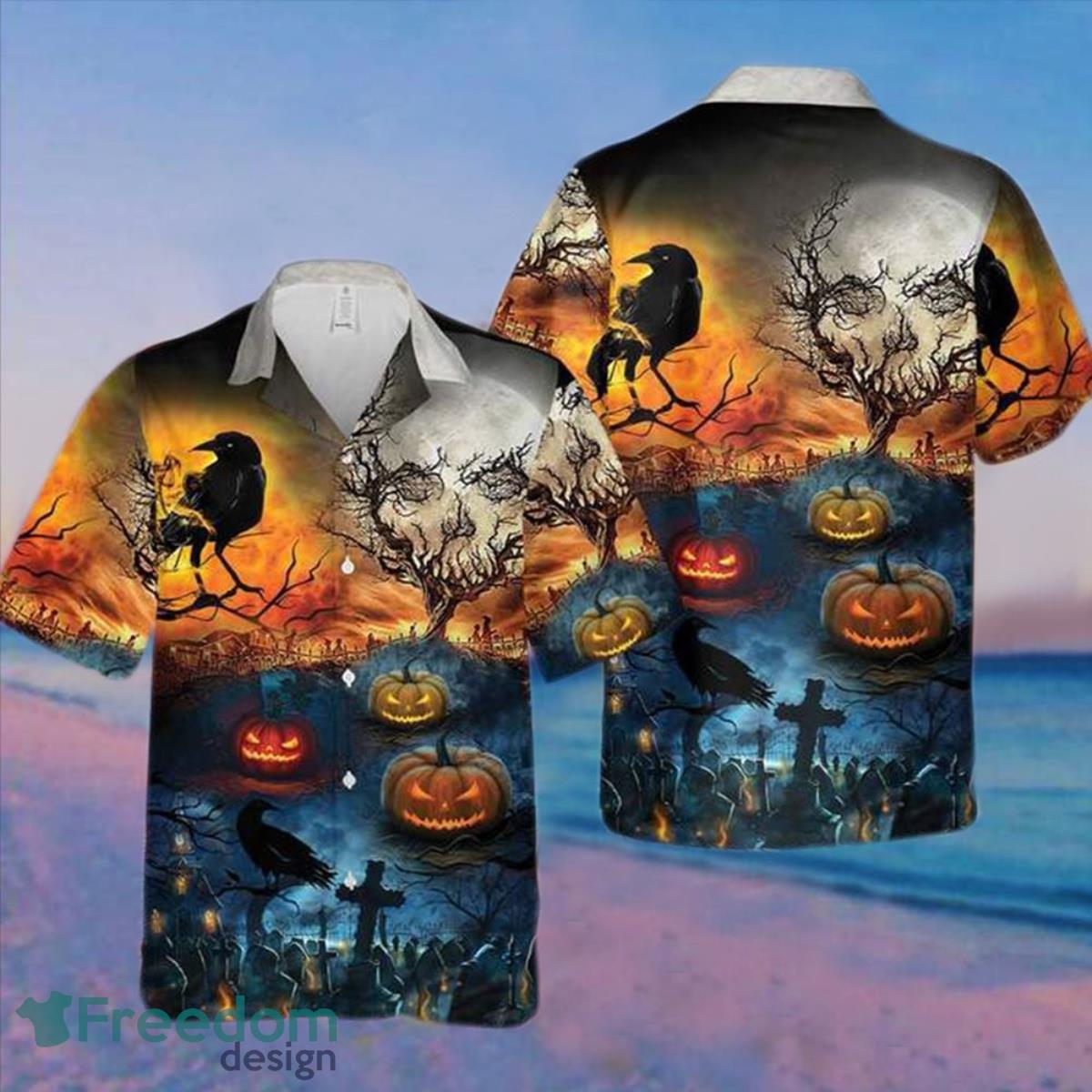 Halloween Hawaiian Shirt Mens Halloween Themed Q4K Product Photo 1