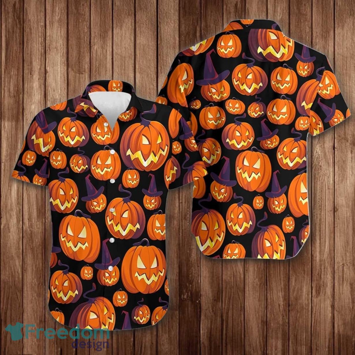 Halloween Pumpkin Hawaiian Shirt Button Down Shirts Gifts For Halloween Product Photo 1