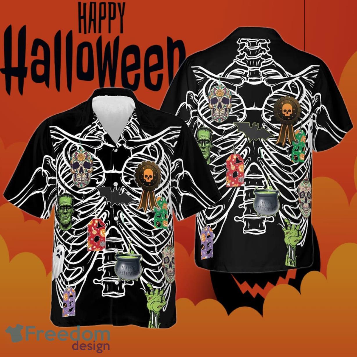 Halloween Skeleton Hawaiian Shirt Gifts For Halloween Lovers Product Photo 1