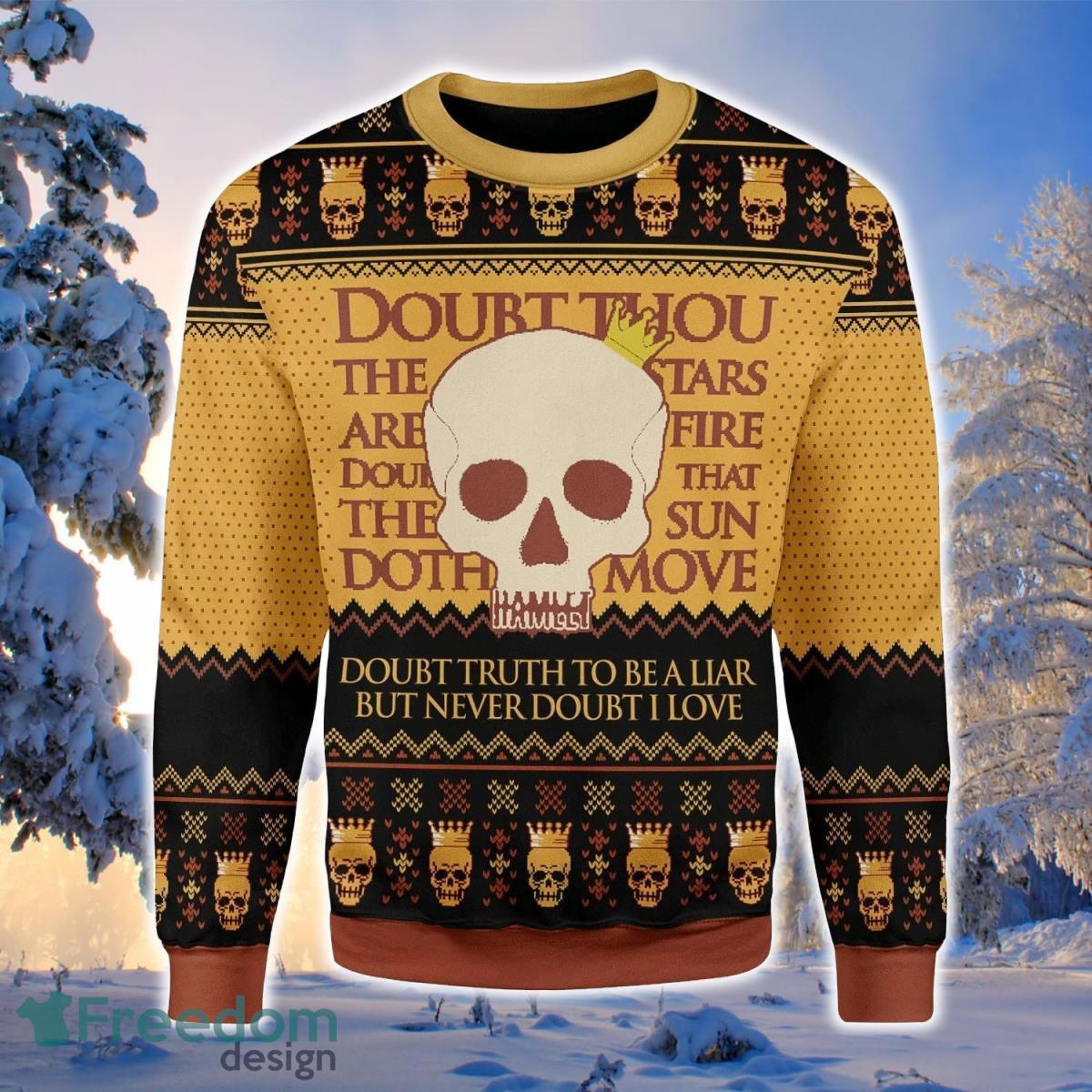 Hamlet William Shakespare 3D Sweater Ugly Christmas Sweater For Men Women Product Photo 1