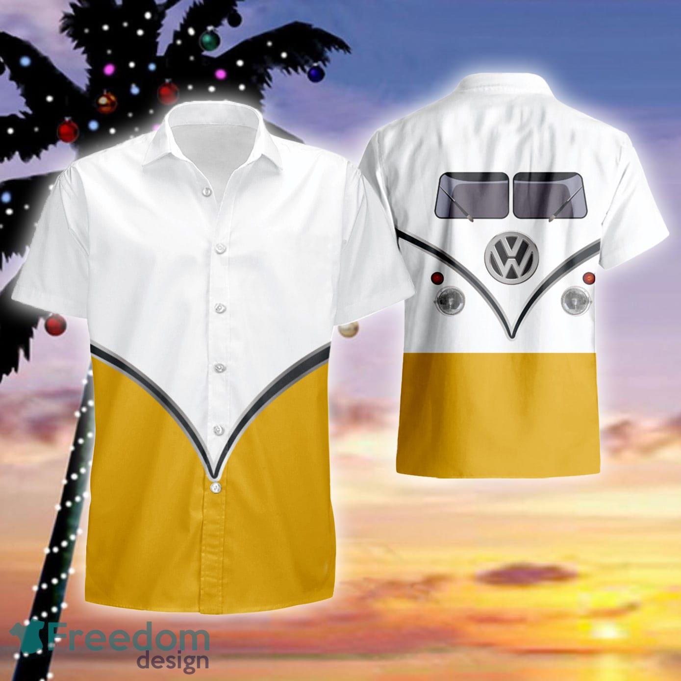 Hawaii Yellow Hippie Bus Hawaiian Shirt And Short Set Gift Men Women -  Freedomdesign