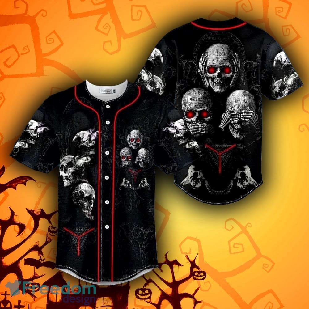 Brown Skull Captain Morgan Baseball Jersey Shirt Gift Halloween For Men And  Women - Freedomdesign