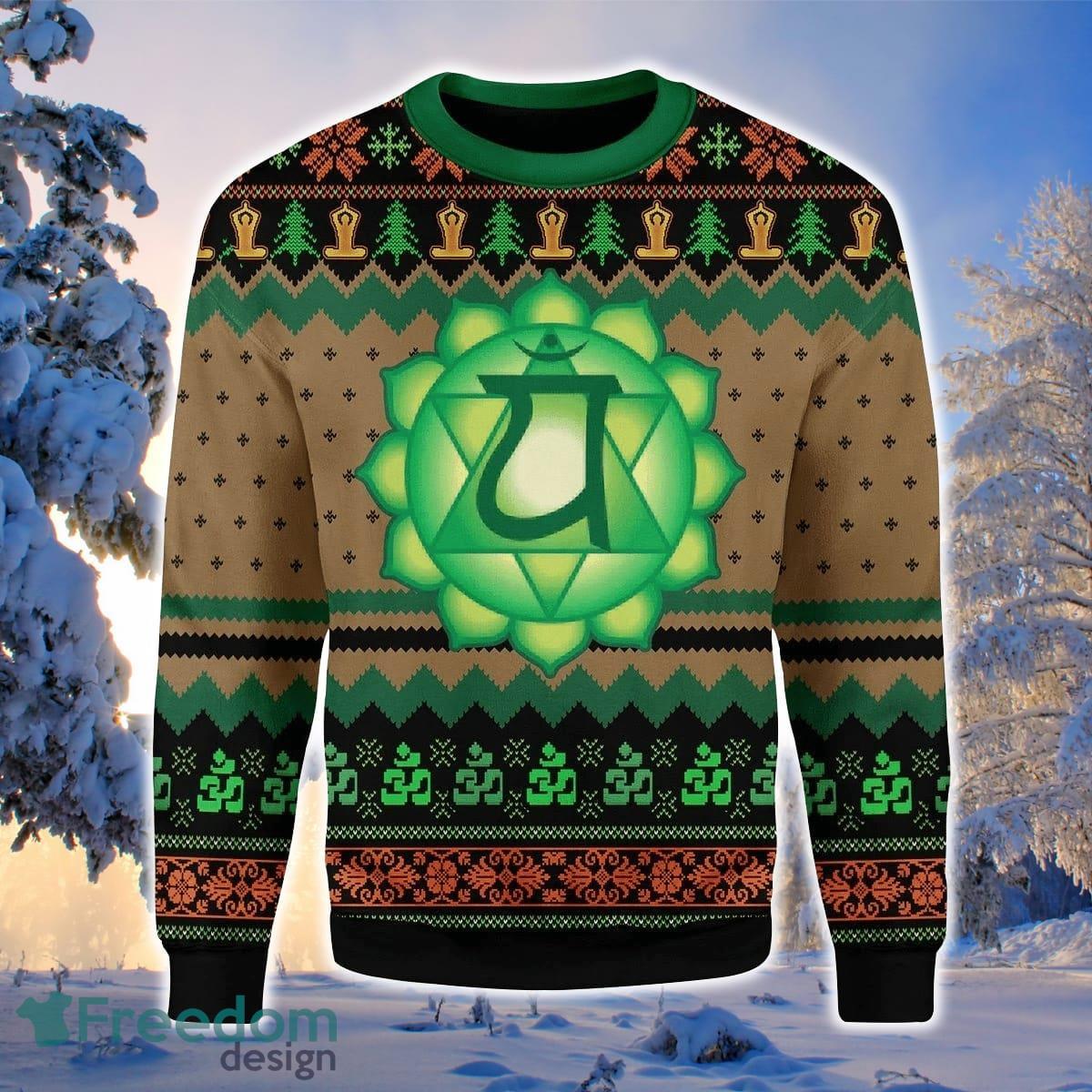 Heart Chakra 3D Sweater Ugly Christmas Sweater For Men Women Product Photo 1