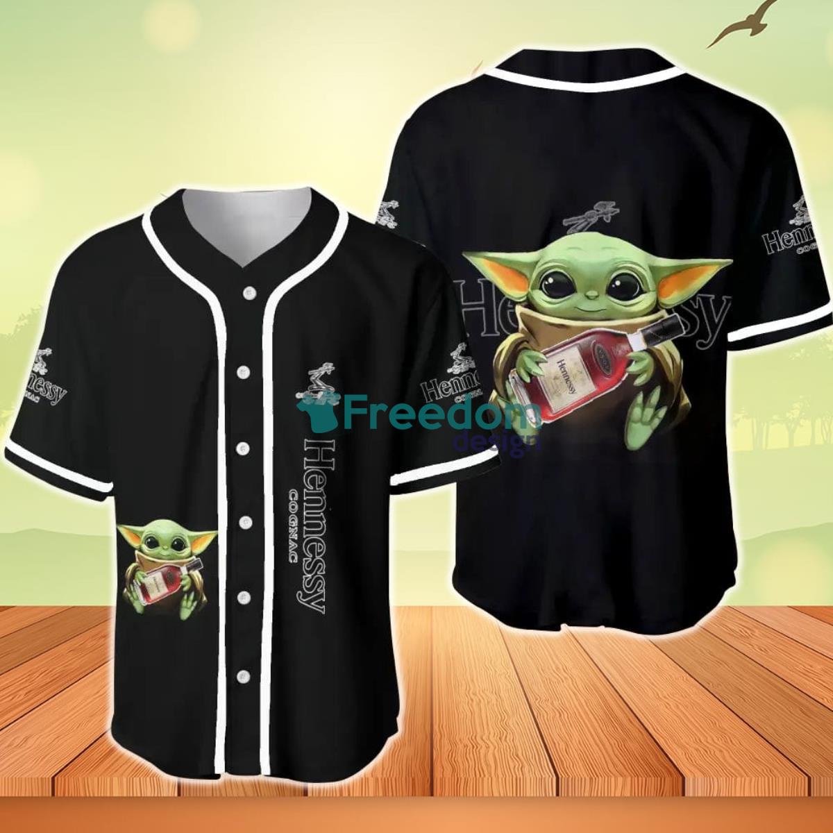 Hennessy Baby Yoda Baseball Jersey Product Photo 1