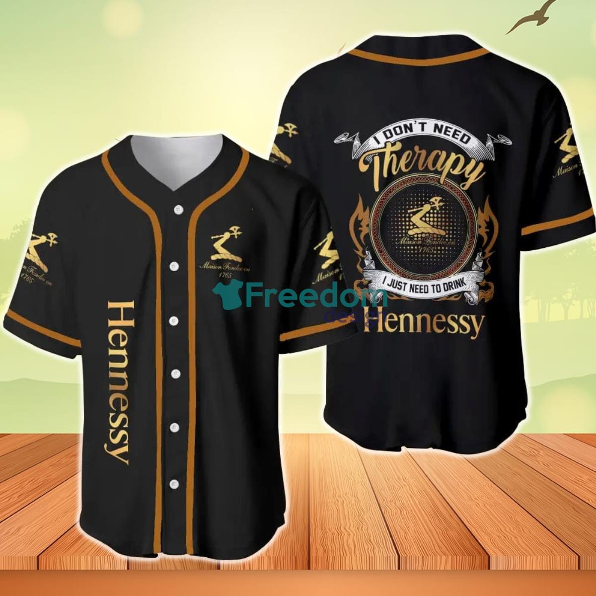 Hennessy Cognac Therapy Baseball Jersey Product Photo 1