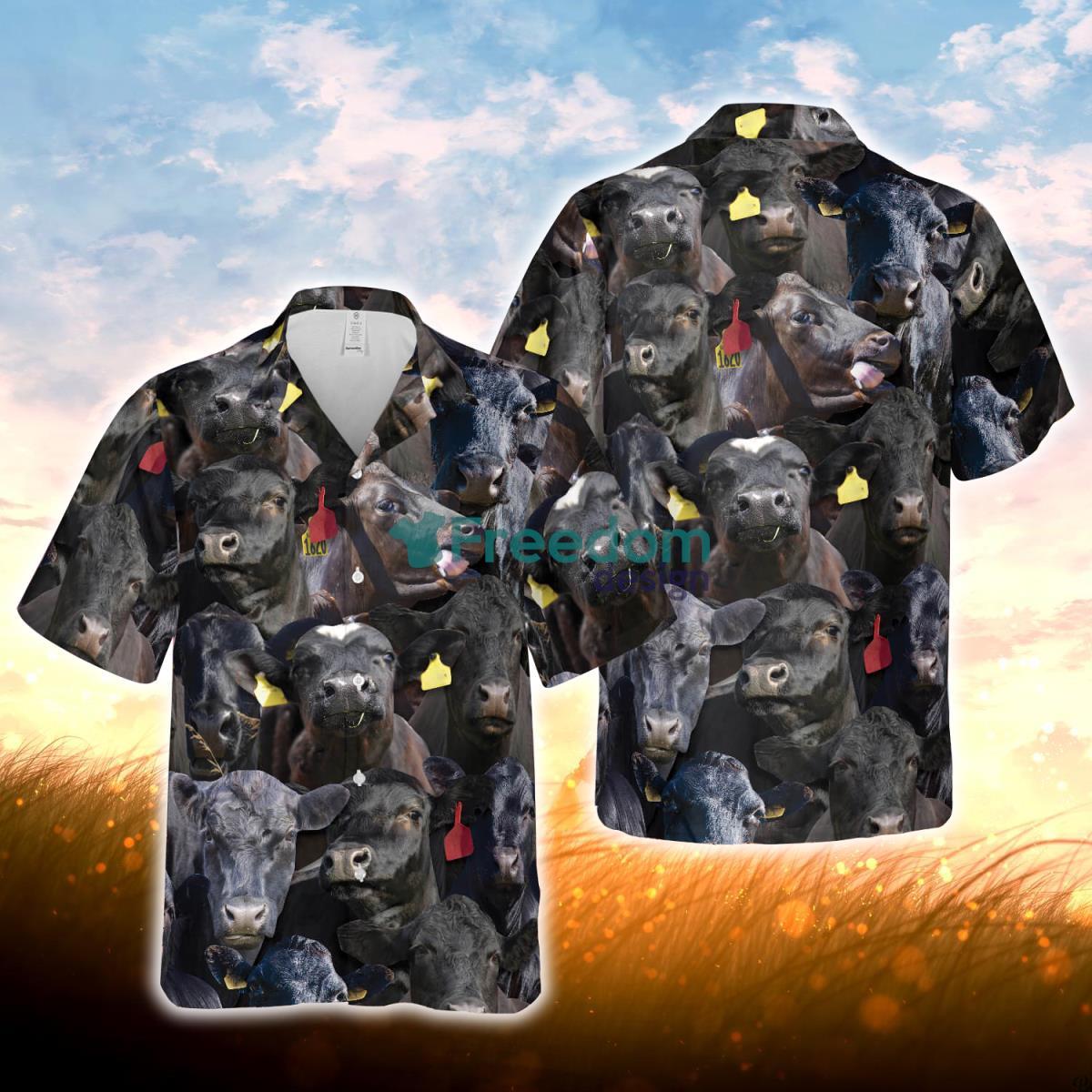 Herd Of Black Angus All Over Printed 3D Hawaiian Shirt For Men Women Product Photo 1