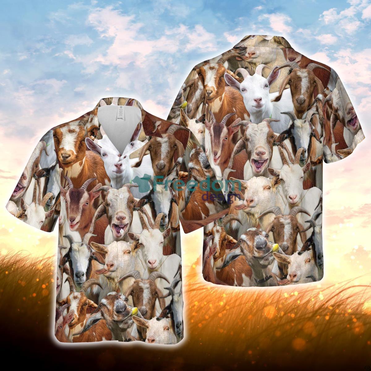 Herd Of Goat All Over Printed 3D Hawaiian Shirt For Men Women Product Photo 1