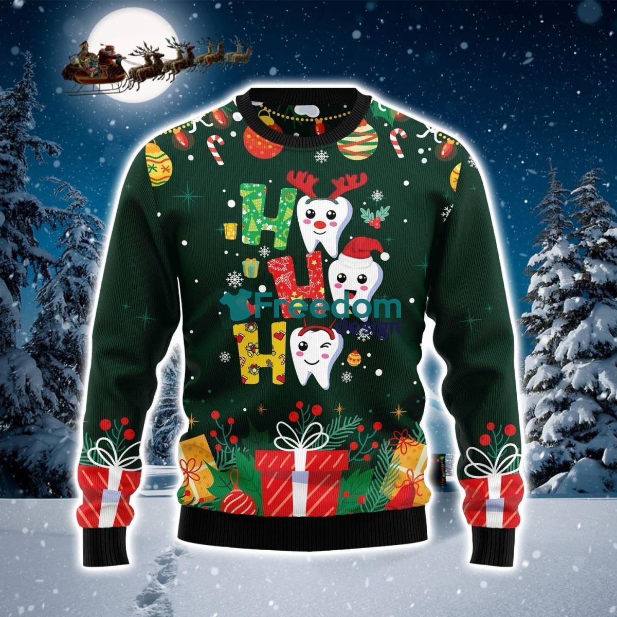 Hohoho Teeth Ugly Christmas Sweater Best Gift For Xmas Product Photo 1