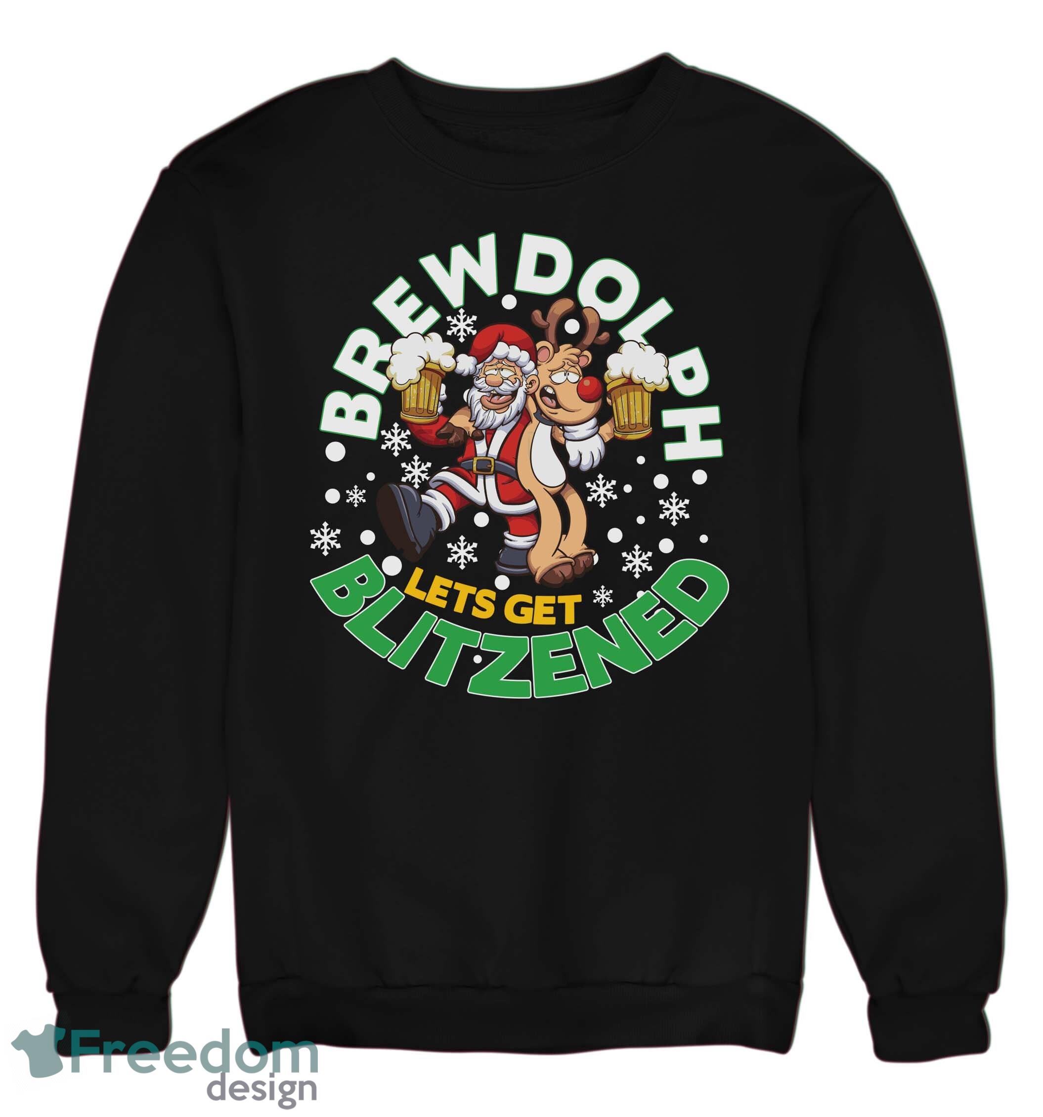 Holiday Christmas Sweater Jumper Brewdolph Lets Get Blitzend Sweatshirt For Men And Women Gift For Christmas image Holiday Christmas Sweater Jumper Brewdolph Lets Get Blitzend Sweatshirt For Men And Women Gift For Christmas - Holiday Christmas Sweater Jumper Brewdolph Lets Get Blitzend Adults & Kids Sizes_2