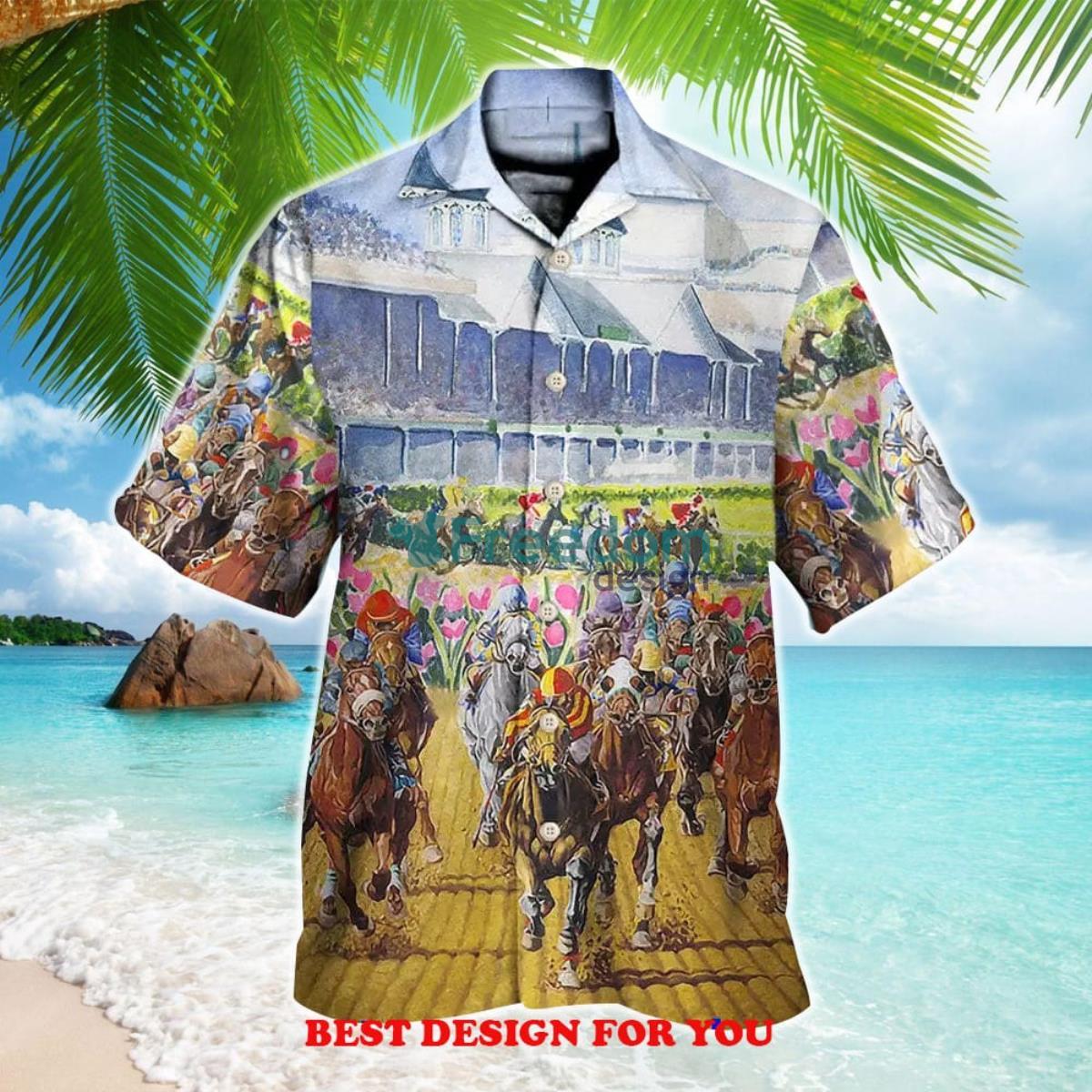 Horseback Riding Eat Sleep Horse Again Print Over 3D Hawaiian Shirt Product Photo 1