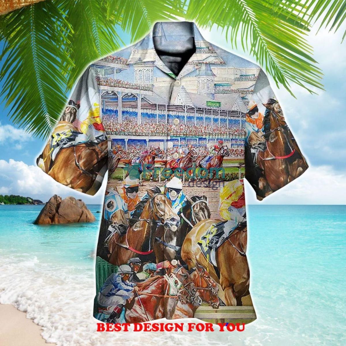 Horseback Riding Horse Because People Suck Print Over 3D Hawaiian Shirt Product Photo 1