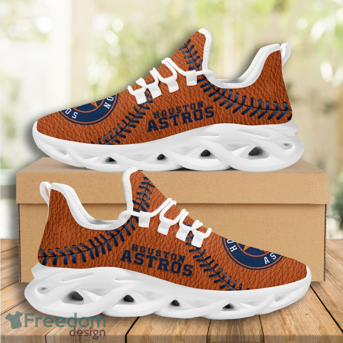 Houston Astros Logo Seam Pattern 3D Max Soul Sneaker Product Photo 1