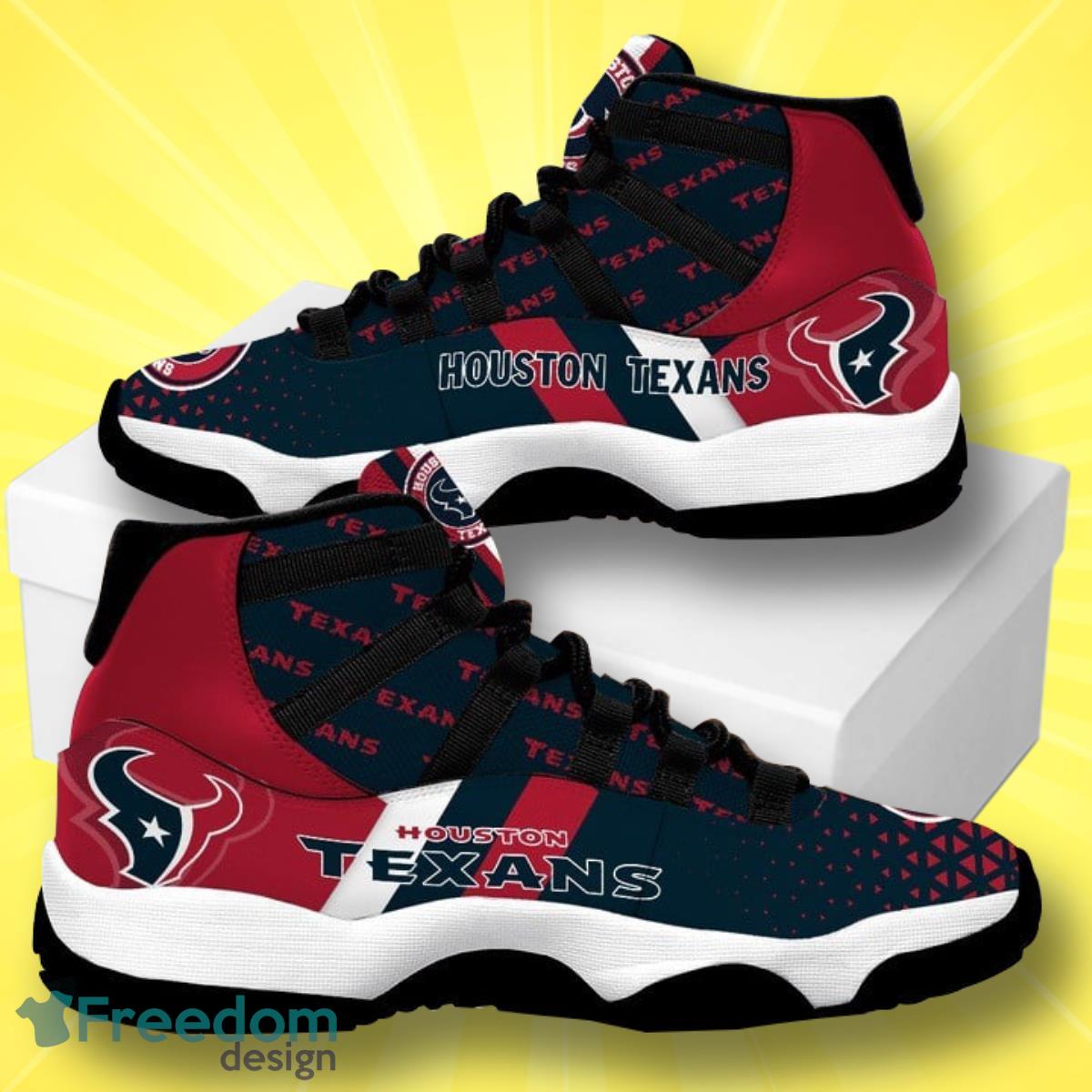 Houston Texans Football Team Air Jordan 11 Best Sneakers For Men Women Fans Product Photo 1