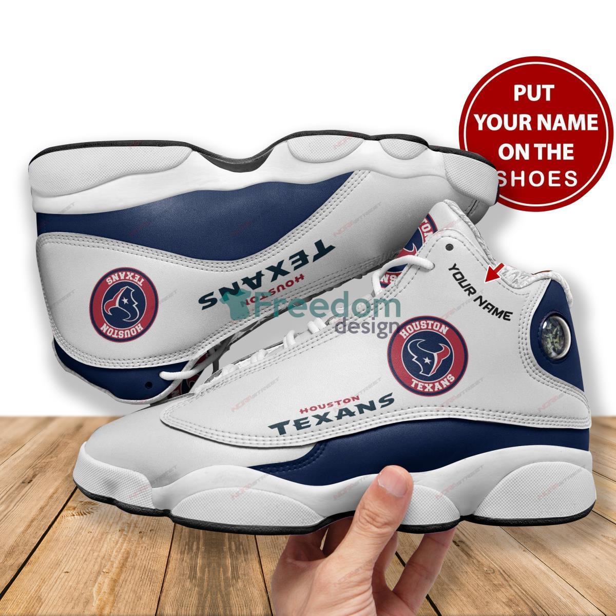 Houston Texans Football Team Custom Name Air Jordan 13 Shoes For Fans Product Photo 1