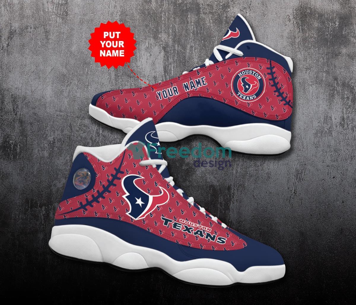 Houston Texans Football Team Custom Name Air Jordan 13 Shoes Product Photo 1