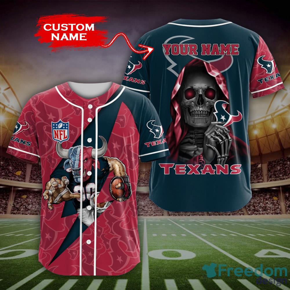 Houston Texans NFL Custom Name Baseball Jersey Shirt Gift For Men And Women  Fans - Freedomdesign