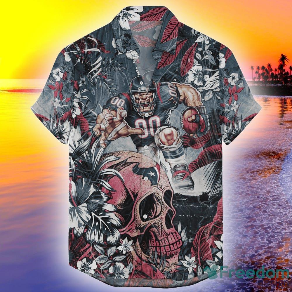 NFL Houston Texans Skull Halloween Embrace Game Day Island Hawaiian Shirt -  Banantees