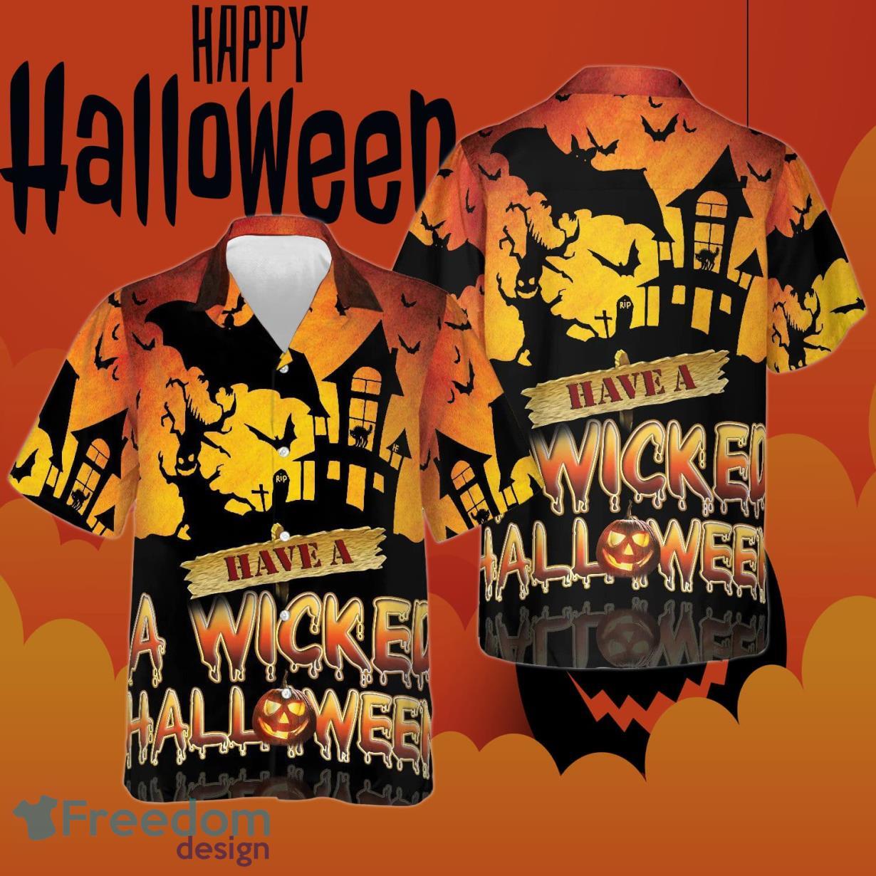 I Have A Wicked Halloween Hawaiian Shirt Bat Spooky Product Photo 1