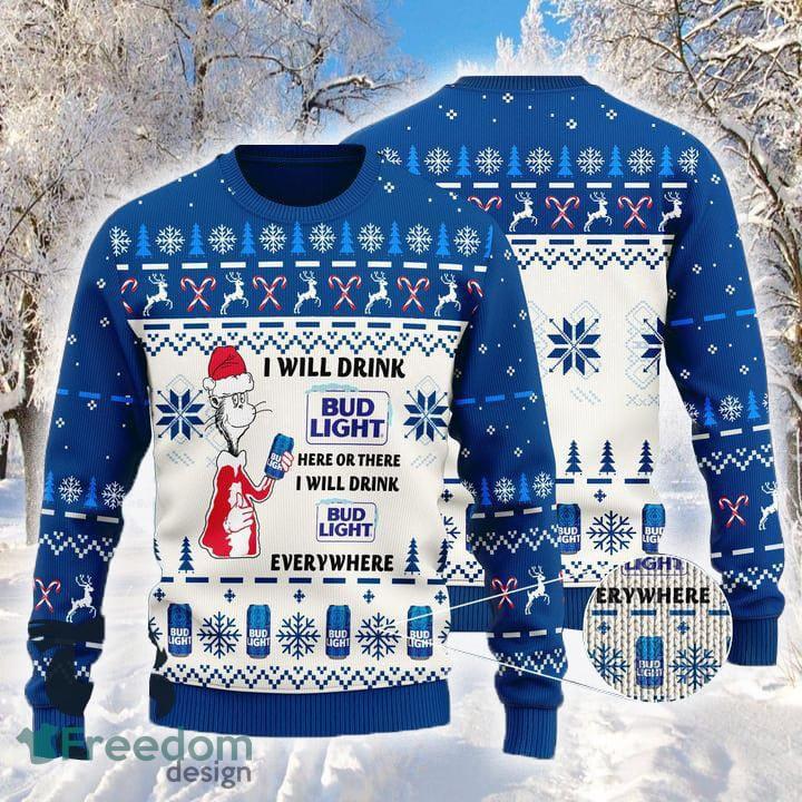 Bud Light Funny Beer Ugly Christmas Sweater Black Gift For Men And Women -  Reallgraphics