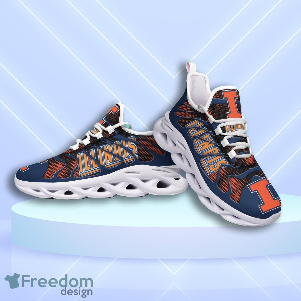 Illinois Fighting Illini Logo Hole Background 3D Max Soul Shoes Product Photo 1