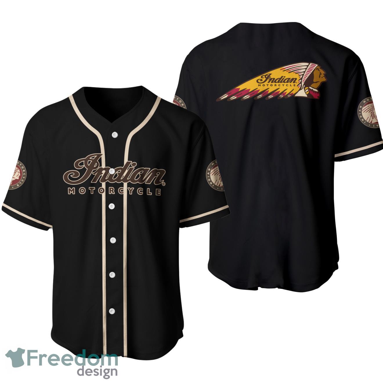 Indian Baseball Jersey, Motorcycle Baseball Jersey Product Photo 1