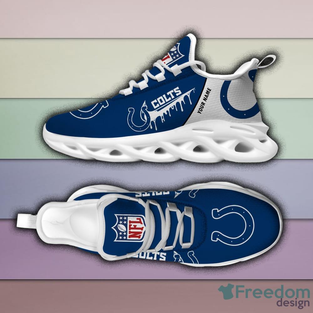 Indianapolis Colts NFL Crack Pattern Running Shoes Personalized Style Flag  US Max Soul Sneakers - YesItCustom